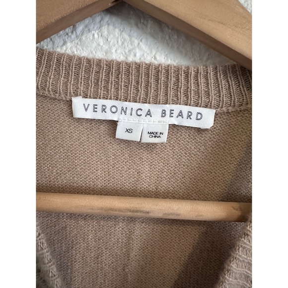 Veronica Beard Cashmere Halter Neck Sweater Tank Camel Tan XS - Picture 6 of 9